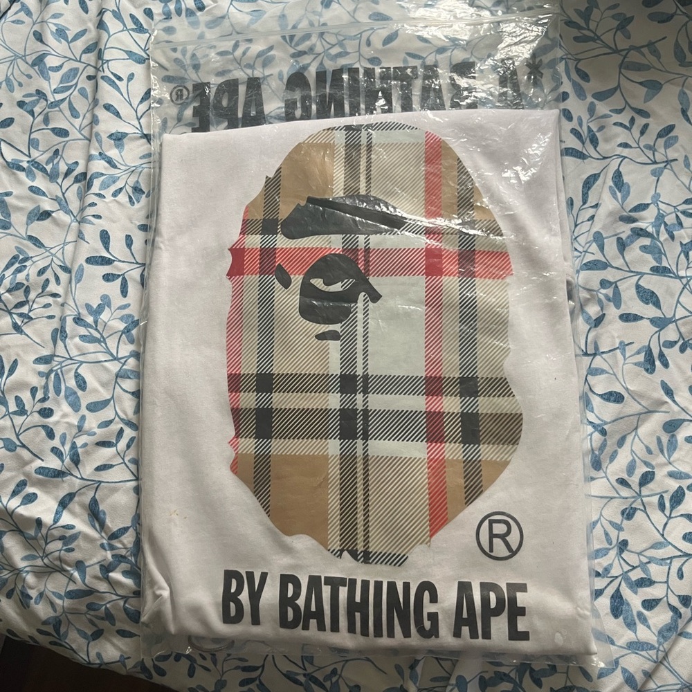 A Bathing Ape/Burberry White Graphic T-Shirt
